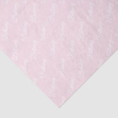Pastel roze met witte tekst. tissuepapier (Detail)