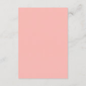 Pastel roze minimalistische bruiloft informatiekaartje (Achterkant)