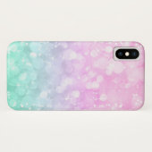 Pastel Roze & Mint Bokeh Glitter Case-Mate iPhone Case (Achterkant (horizontaal))