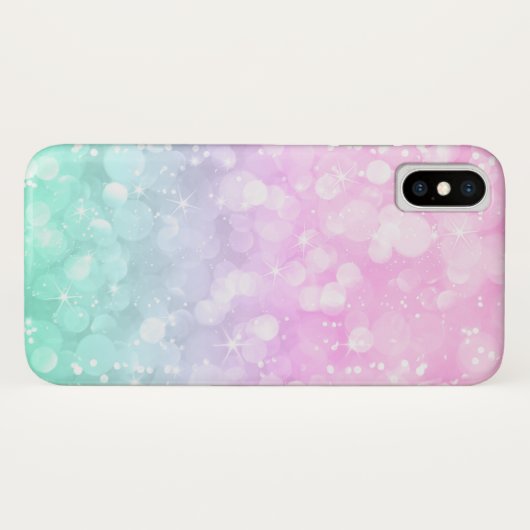 Pastel Roze & Mint Bokeh Glitter Case-Mate iPhone Case (Achterkant (horizontaal))