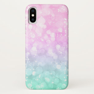 Pastel Roze & Mint Bokeh Glitter Case-Mate iPhone Case