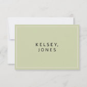 Pastel roze mint goud eucalyptus blad Bruidsmeisje Kaart (Achterkant)