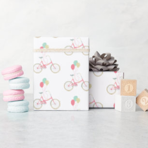 Pastel Roze Mint  Retro Bicycle Balloons W Cadeaupapier