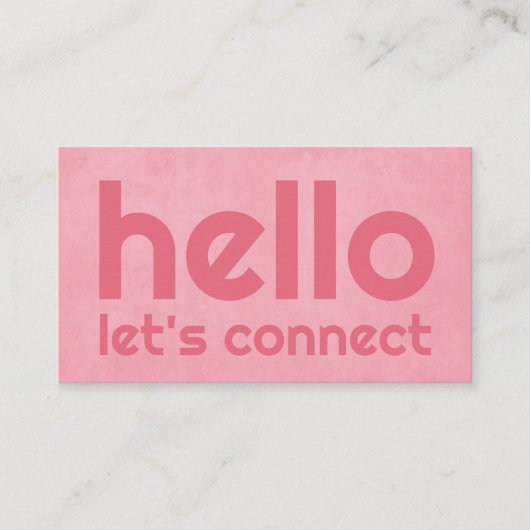 Pastel Roze Modern Minimaal Visitekaartje (Voorkant)