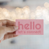 Pastel Roze Modern Minimaal Visitekaartje