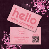 Pastel Roze Modern Minimaal Visitekaartje