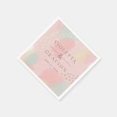  pastel roze moderne kunst servet (Hoek)