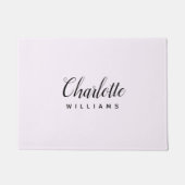 Pastel Roze Monogram Deurmat – Custom Design (Voorkant)