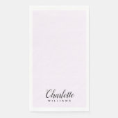 Pastel Roze Monogram Papieren servetten – Custom D (Voorkant)