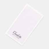 Pastel Roze Monogram Papieren servetten – Custom D (Hoek)