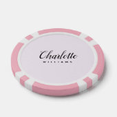 Pastel Roze Monogram Poker Chips – Custom Design (Enkel)