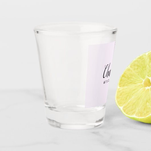 Pastel Roze Monogram Schot Glas – Custom Design (Links)