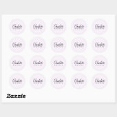Pastel Roze Monogram Sticker – Custom Design (Vel)