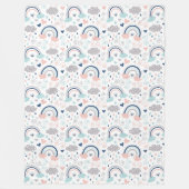 Pastel Roze Navy Deken Elegante Boho Knus Cadeau (Voorkant)