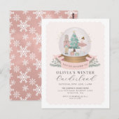 Pastel Roze Notenkraker eerste verjaardagsfeest ui Briefkaart (Voorkant / Achterkant)