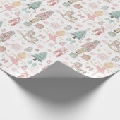 Pastel Roze Notenkraker Kerstballet Decoupage Cadeaupapier (Hoek)