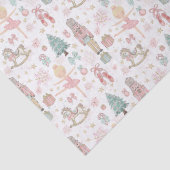 Pastel Roze Notenkraker Kerstballet Decoupage Tissuepapier (Detail)