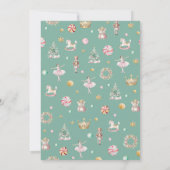 Pastel roze Notenkraker Land van Snoepjes Verjaard Kaart (Achterkant)