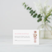 Pastel Roze Notenkraker Luiers Raffle Kaart (Staand voorkant)