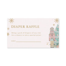 Pastel Roze Notenkraker Luierspel Kaart Baby