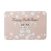 Pastel Roze off-White lint en Twitter Bunny Badmat (Voorkant)