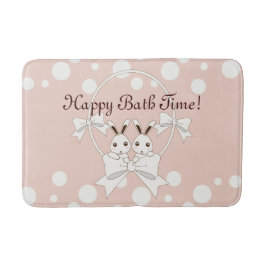 Pastel Roze off-White lint en Twitter Bunny Badmat