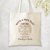 Pastel Roze off-White lint en Twitter Bunny Tote Bag