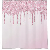 *~* Pastel roze ombre Violet Glitter Drip AP7 Douchegordijn (Voorkant)