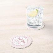 Pastel Roze Ondergoed Bruidsdouche Kant Bacheloret Kartonnen Onderzetters (Insitu)