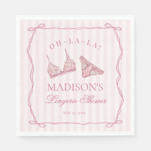 Pastel Roze Ondergoed Bruidsfeest Douche Servet