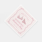 Pastel Roze Ondergoed Douche Bruidsfeest Jongste N Servet (Hoek)