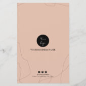 Pastel Roze ontwerp van de lijst met zakelijke pri Flyer (Achterkant)