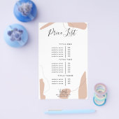 Pastel Roze ontwerp van de lijst met zakelijke pri Flyer (Enkel)