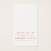 Pastel Roze oorringen juwelier display Kaart (Achterkant)