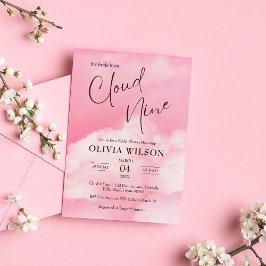 Pastel roze op cloud 9 Vrijgezellenfeest Kaart