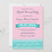 Pastel roze op Zee Nautisch Vrijgezellenfeest Kaart (Voorkant)