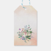 Pastel roze paardenmoeder en foelaal floreel baby  cadeaulabel (Achterkant)