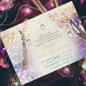 Pastel Roze Paars Blauw Groen Sprookjeshuwelijk Magnetische Uitnodiging