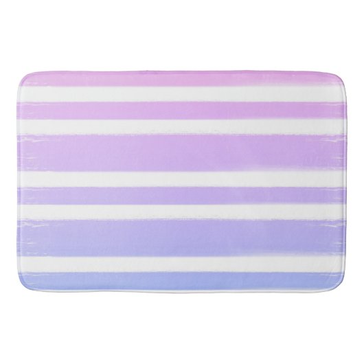 Pastel Roze Paars Blauwe Verfkwast  Badmat (Voorkant)