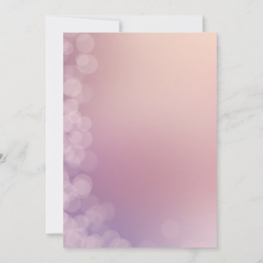 Pastel roze paars goudblad ELEGANT WEDING Kaart (Achterkant)