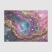 Pastel Roze Paars Turquoise Goud Geode Galaxy Neve Tissuepapier (Voorkant)