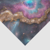 Pastel Roze Paars Turquoise Goud Geode Galaxy Neve Tissuepapier (Detail)