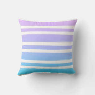 Pastel Roze Paarse Blauwe Verfkwast  Kussen