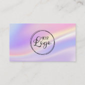 Pastel roze Paarse iriserende kleuren Logo Visitekaartje (Voorkant)
