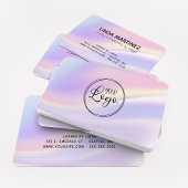 Pastel roze Paarse iriserende kleuren Logo Visitekaartje