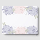 Pastel Roze & Paarse Pioenrozen Quinceanera Gasten Gastenboek (Achterkant)