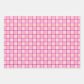 Pastel Roze Paarse Plaid Geruite Gingham Inpakpapier Vel (Voorkant 2)