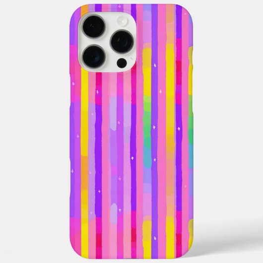 Pastel Roze Paarse Streeppatroon Case-Mate iPhone Case (Achterkant)