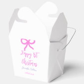 Pastel roze paarse vrolijke 1e Kerstboog naam da Bedankdoosjes (Open)