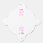 Pastel roze paarse vrolijke 1e Kerstboog naam da Bedankdoosjes (Ongevouwen)